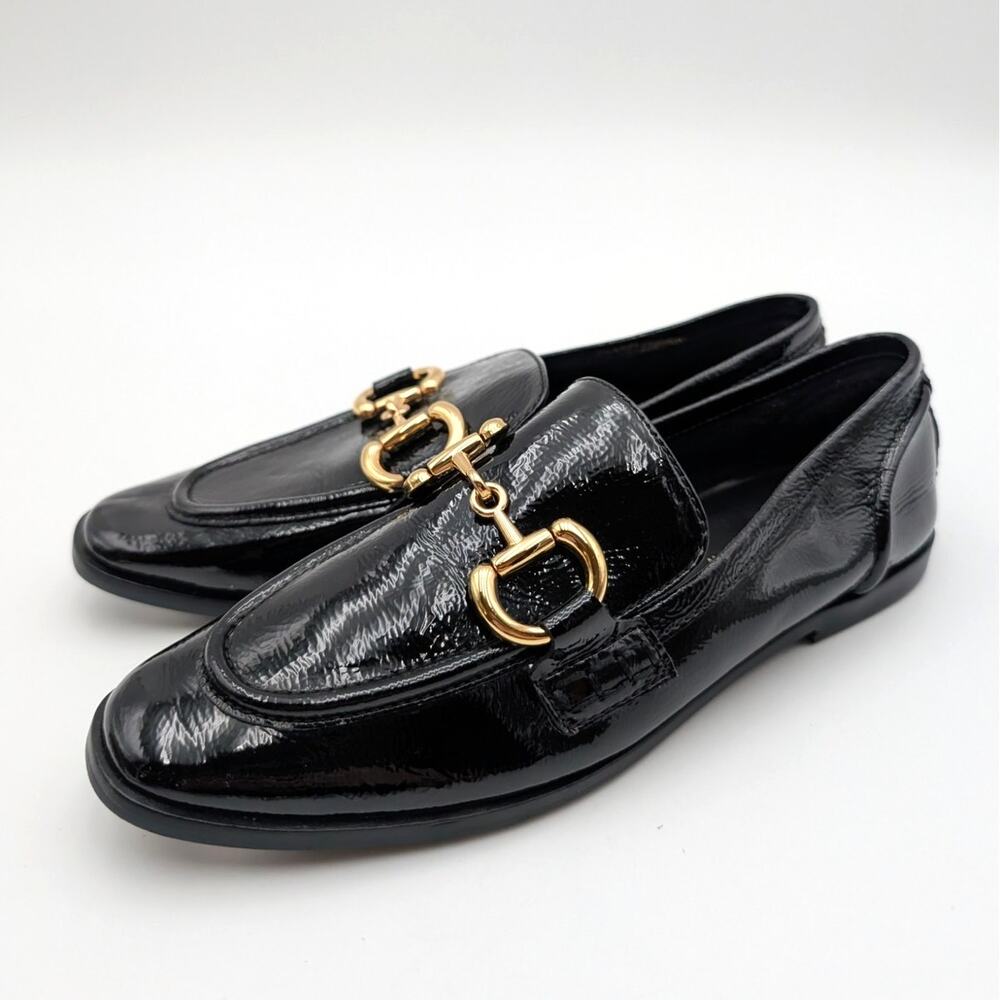 Jeffrey Campbell Addie Bit Loafers Women's Apron Toe Black Size US6 EU36.5